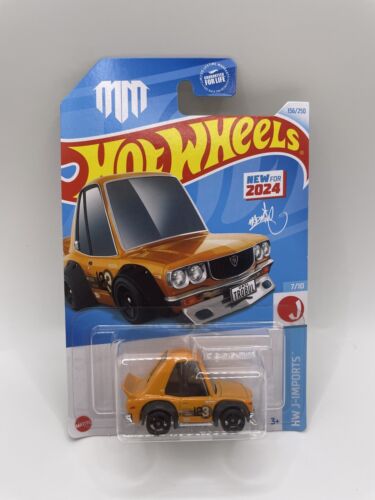 Hot Wheels 2024 Mazda RX3 Mad Mike Tooned Orange HW J-Imports JDM New