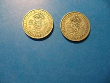 Set of 2 George VI 2 Shilling (Florin) coins 1945 REDUCED!!!!
