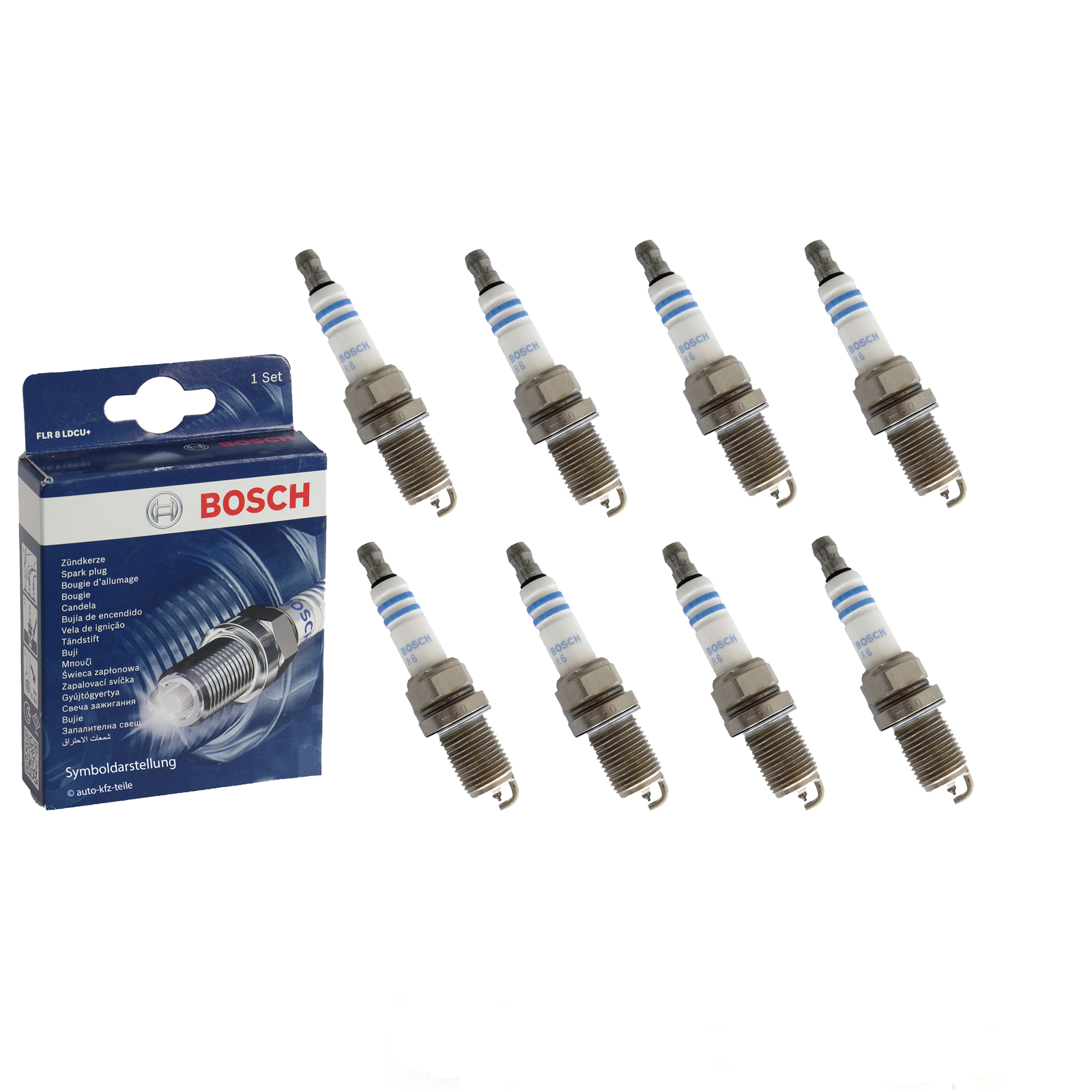 8X Bosch ZüNdkerze ZüNdkerzen 0 242 240 576 WSR6F-image