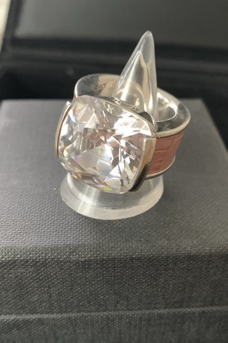 JOOP! Joop Ring Silberring NP 349,- schwer massiv Silber 925 Grösse 55 Leder - Bild 3 von 15