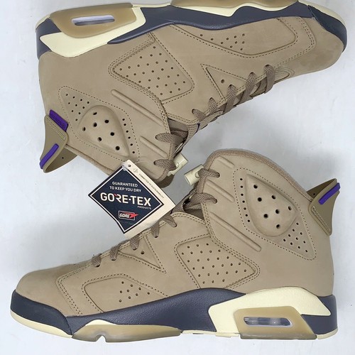 Air Jordan 6 GoreTex Travis Kelp Brown Sneakers, Size 9.5 BNIB FD1643-300 - Picture 7 of 8