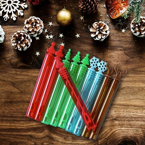 10pcs Christmas Bubble Wands New Year Empty Bottles New Wand Tube - Picture 6 of 8
