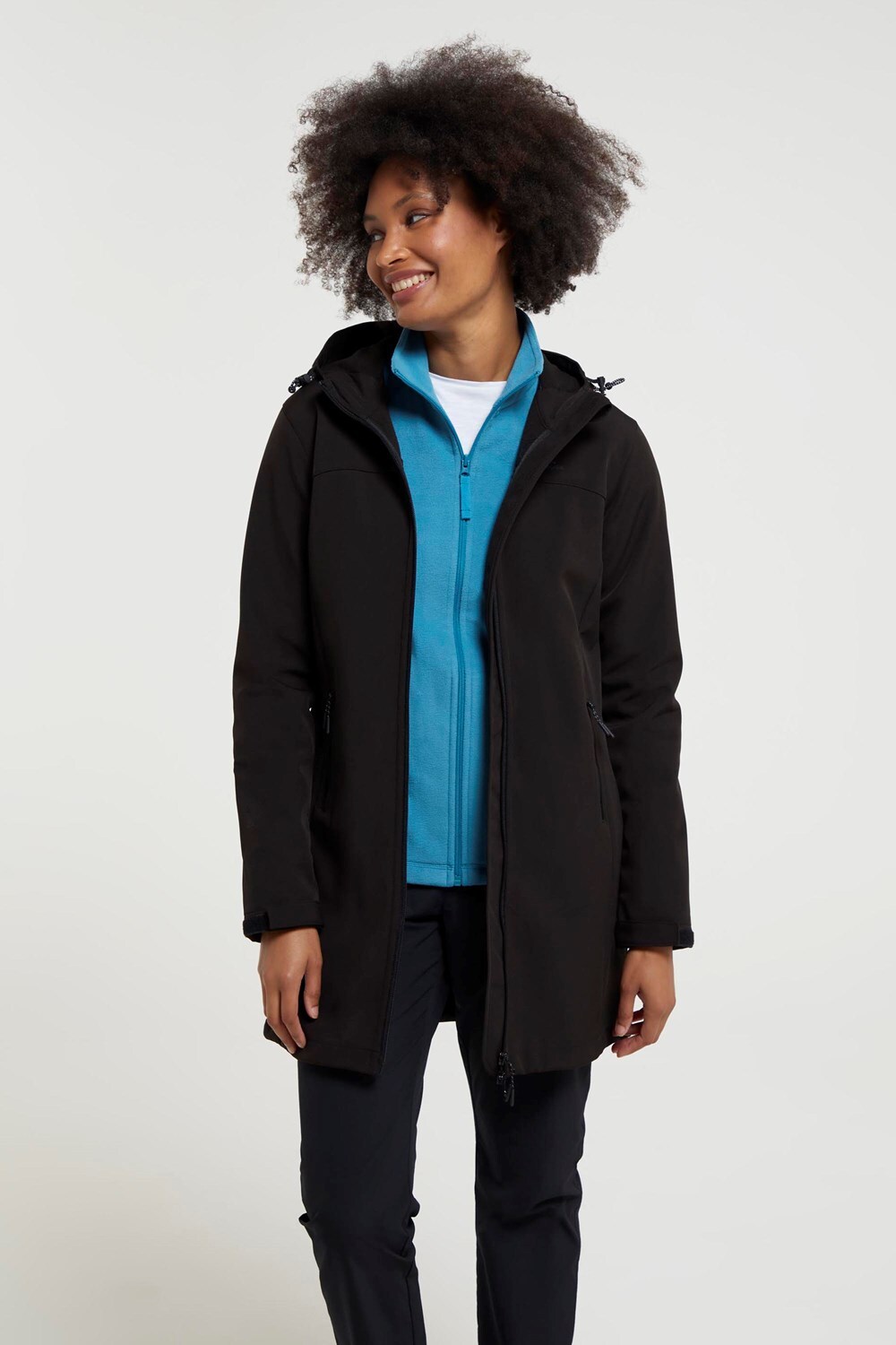 Mountain Warehouse Women's Longline Softshell Jacket Outdoor Waterproof Coat eBay