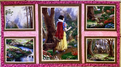 SNOW WHITE Quilted DISNEY KINKADE Wall Table Panel DISCOVERS COTTAGE Craft 2009