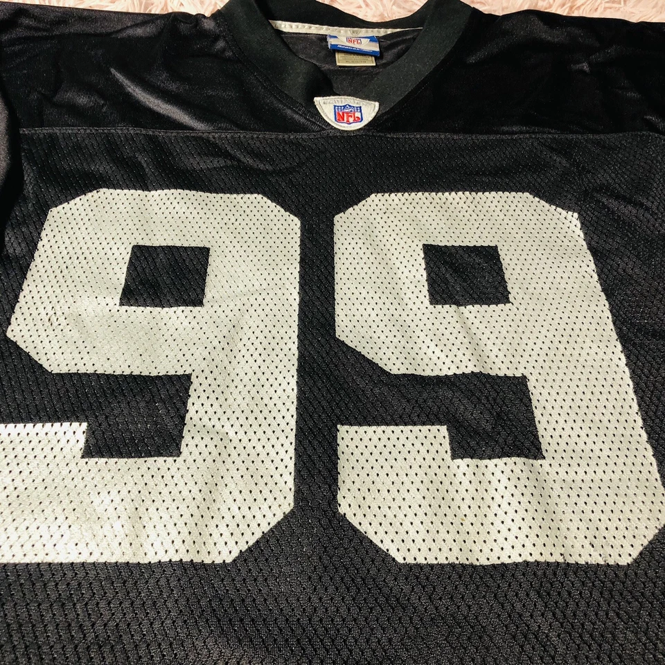 Camiseta Oakland Raider Warren Sapp Reebok Sobre el Campo Talla XL De Colección Auténtica NFL Foto 4 de 4