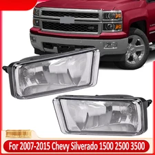 For 2007-2015 Chevy Silverado 1500 2500 3500 HD Tahoe Bumper Fog Lights Lamps 07