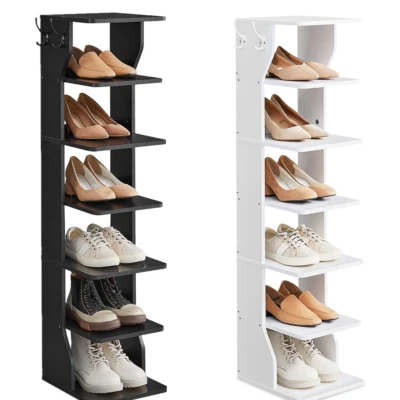 VASAGLE Schuhregal Schmal Standregal mit 7 Ebenen Ecke Schuhablage 110cm - Bild 1 von 2