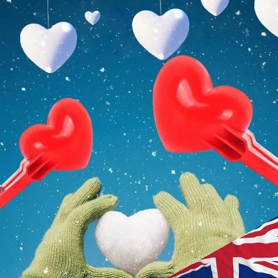 Snowball Clip Heart Snowball Maker Heart Shape Snowball Maker Toys