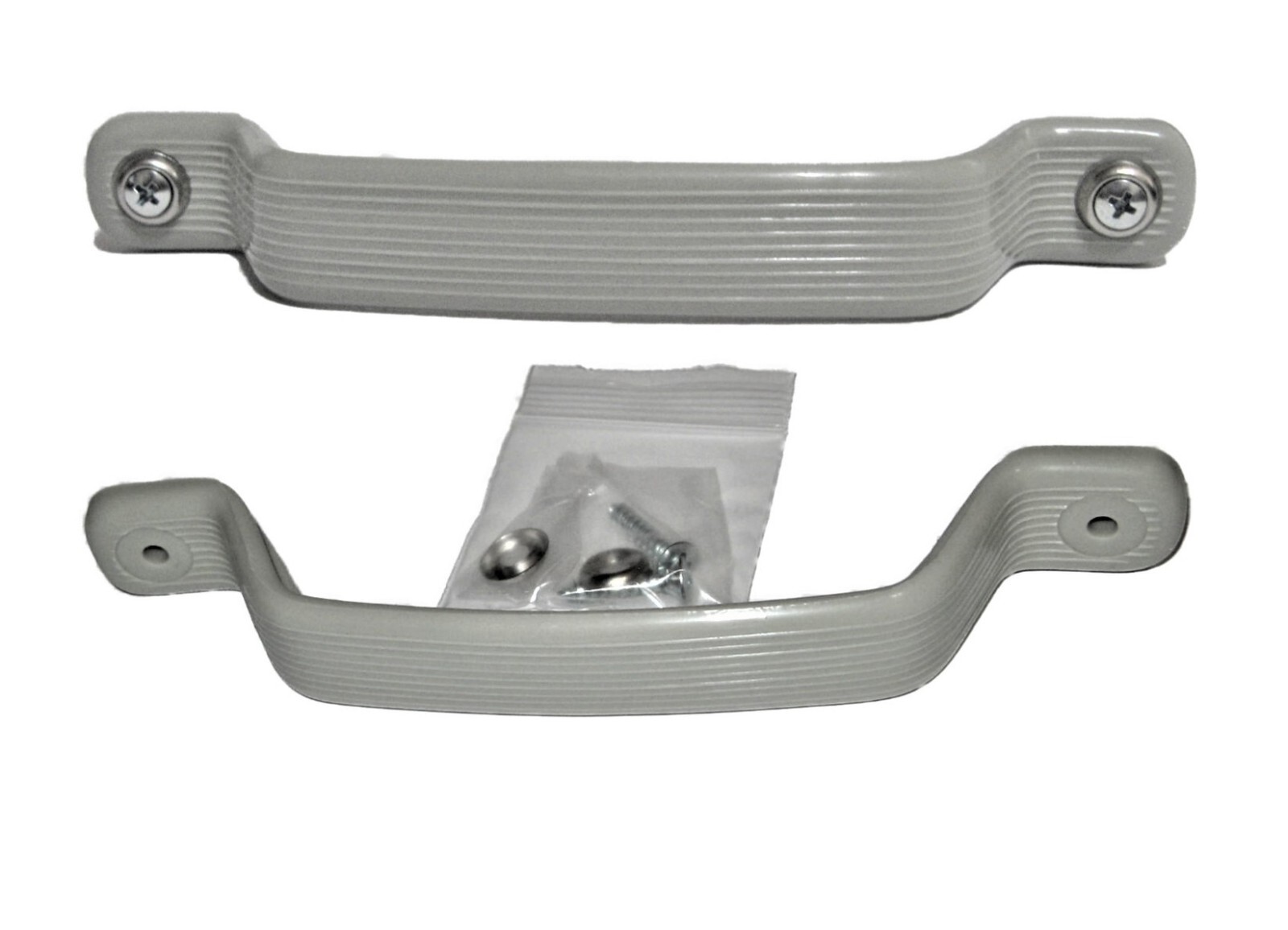 PAIR of VW Type2 Bus Front Door Grab Handle SilverGray 196667 211 867