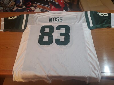 NY JETS #83 MOSS, #81 BRADY CHREBIT SANCHEZ TESTAVAROE JERSEY LOT