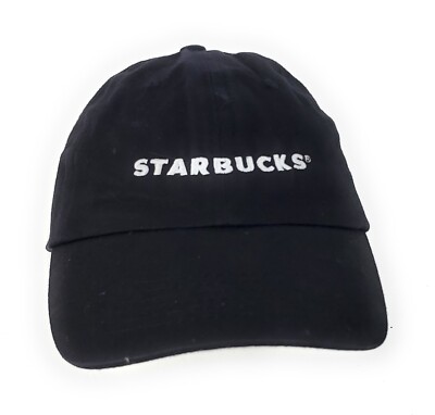 Starbucks Hat Cap Black Adjustable Strapback Coffee Franchise