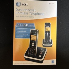 AT&T Dual Handset Cordless Telephone AT3211-2 Dect 6.0 Factory Sealed Brand New