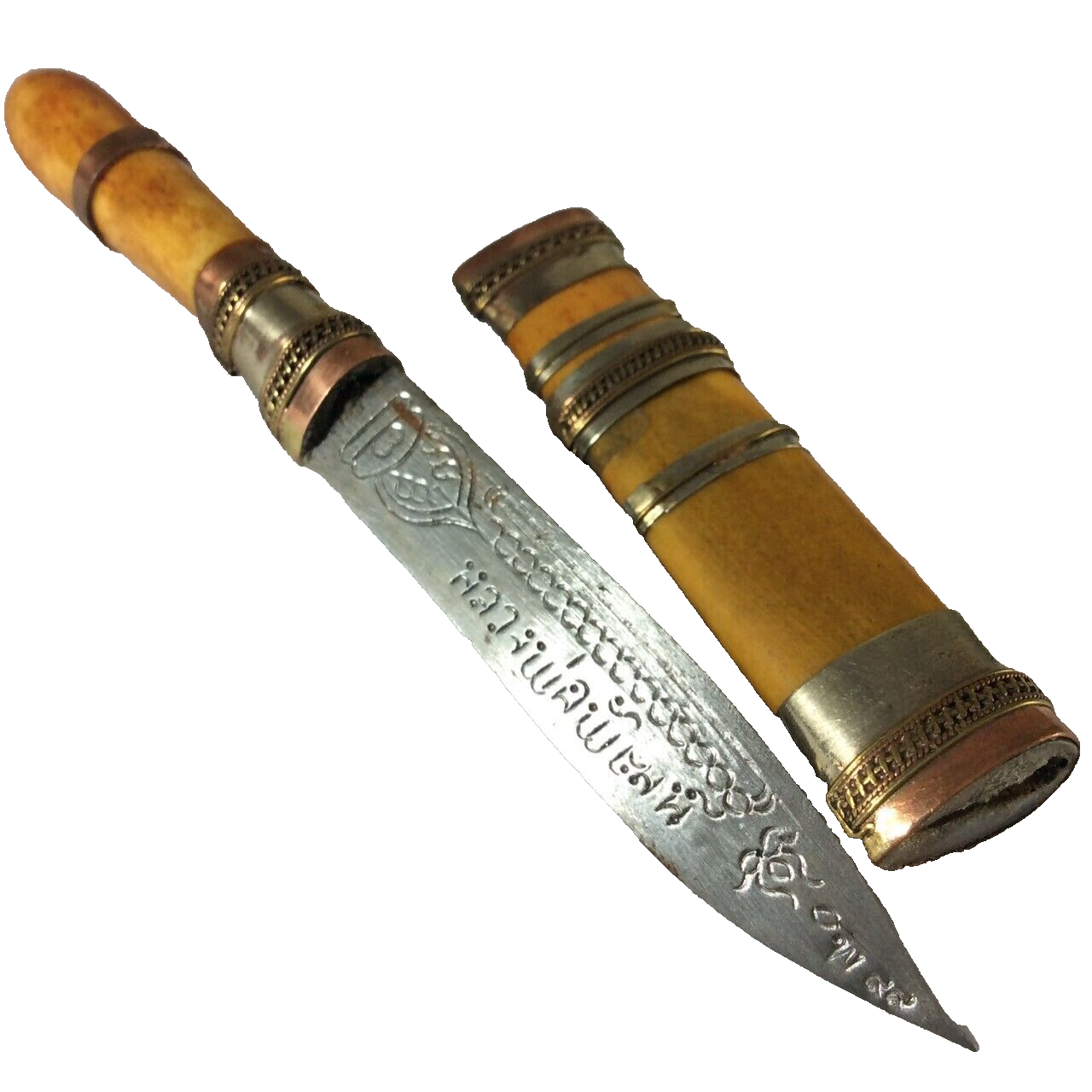 Mini Pen Knife Blade LP Pat Thai Amulet Buddha TALISMAN HOLY Powerful PROTECTION