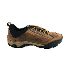 Mens 8.5 Merrell Sight Brown Leather Athletic Trail Hiking Shoes Outdoor J75137