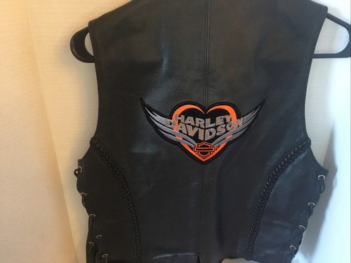Vintage Women’s Motorcycle Vest Frontier Leathers Short Style Fringe L/ Pins - Bild 4 von 4