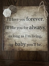 12 X 12 Rustic Wall Decor Baby Shower Gift Hanging Wall Decor Newborn Nursery