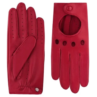 Roeckl Rom Autofahrer Classic Rot Damen Lederhandschuhe Nappaleder Oldtimer - Bild 1 von 3