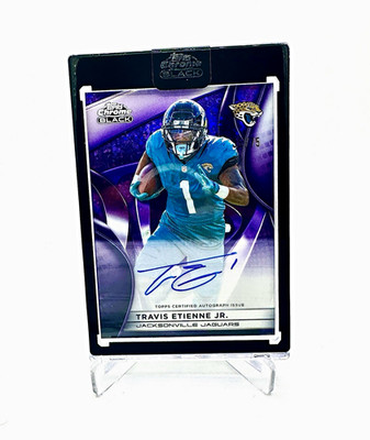 2025 Topps Chrome Black Football Travis Etienne Jr. Jaguars Auto AU-TE /75