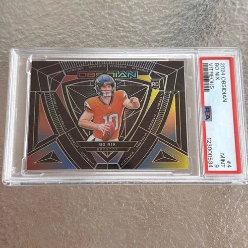 2024 Panini Obsidian - Vitreous Bo Nix #4 (RC) PSA 9