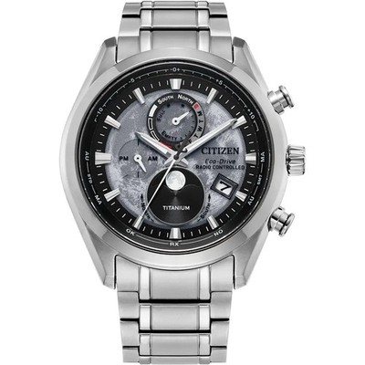 Citizen Eco-Drive Tsuki-yomi Super Grey Dial Sports 100M BY1010-81H Men's Watch