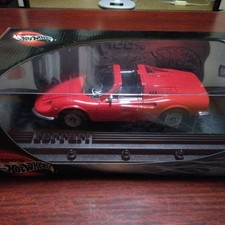 Hot Wheels Ferrari Dino 246 GTS 1/18 Scale Red Diecast Model Car