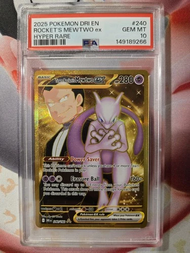 Pokemon Mewtwo EX #240 Team Rockets 2025 Destined Rivals PSA 10 Gem Mint 💎