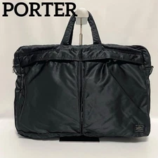 Yoshida Kaban Porter Tanker Briefcase Black Nylon Used Good Condition