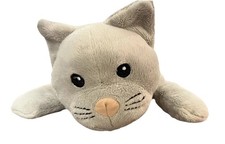 Melissa  Doug Gray Kitty Cat Plush Laying on Tummy Stuffed Animal Toy Lovey 9  