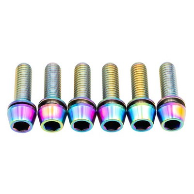 Better Bolts Race Face Turbine R Stem Bolts Kit, Rainbow, 6/Count