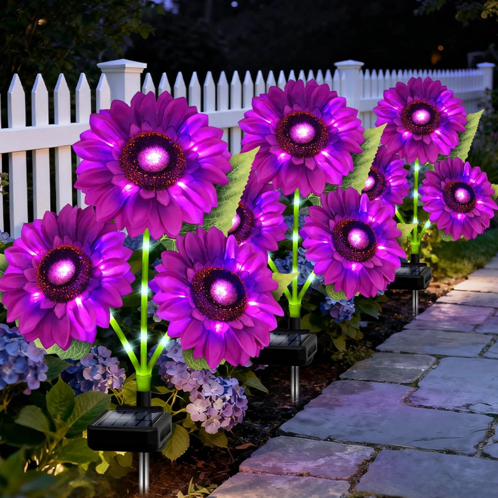 Solar Garden Lights Outdoor, 3 Pack Sunflower Lights with 9 Large Purple Sunf...
Opens in a new wind