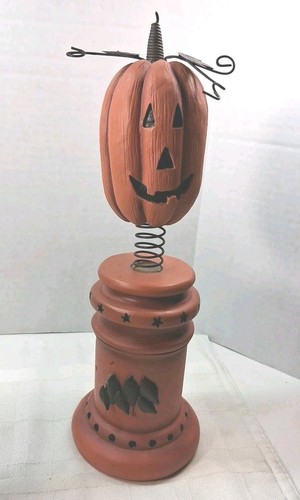 Halloween 3 Bobble Head Pumpkins Dad Mom & Child Decorative So Cute - Picture 9 of 14