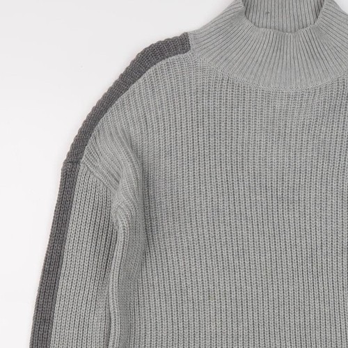 Tommy Hilfiger Men’s Grey Mock Neck Pullover Jumper - S - Picture 10 of 12