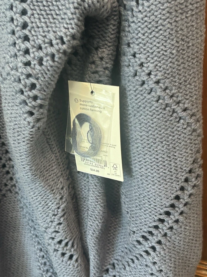 Suéter cárdigan Sonoma para mujer nuevo con etiquetas, talla XL, azul compromiso Foto 3 de 4