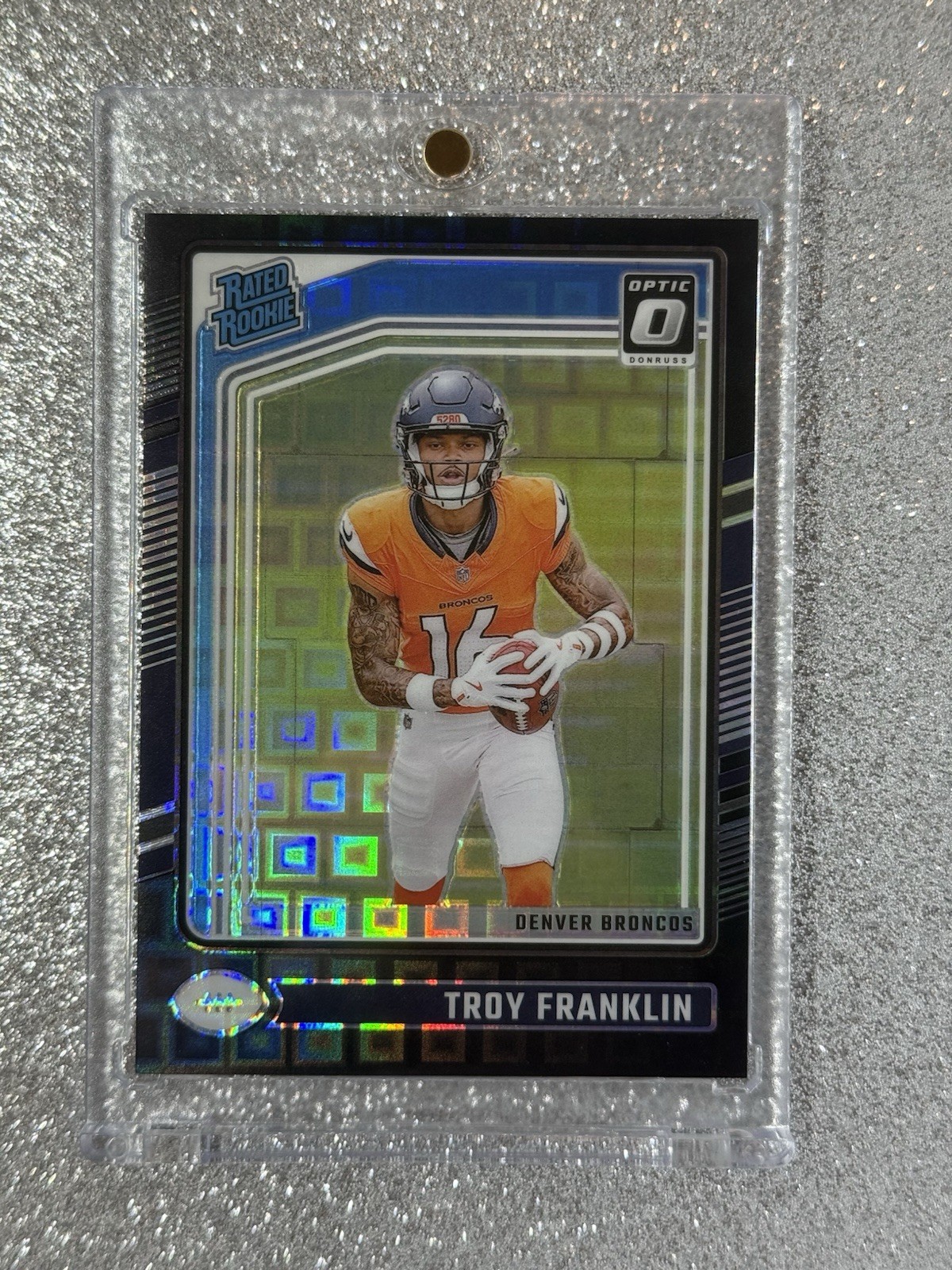 2024 Donruss Optic Rated Rookie Troy Franklin #294 Black Pandora Prizm /25