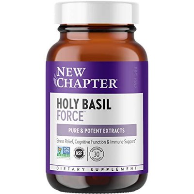New Chapter Stress Relief Supplement - Holy Basil Force with Supercritical Holy