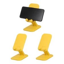 3Pcs Cell Phone Stand, Foldable Cute Mobile Phone Holder, Yellow