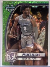 2024-25 Bowman University Chrome - Prince Aligbe #82 Green Shimmer Refractor 