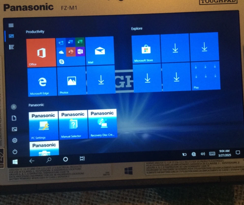 Gran Panasonic Toughpad FZ-M1 MK3, 7" i5-7Y57 8GB 256GB Bridge Batt Win Foto 3 de 4
