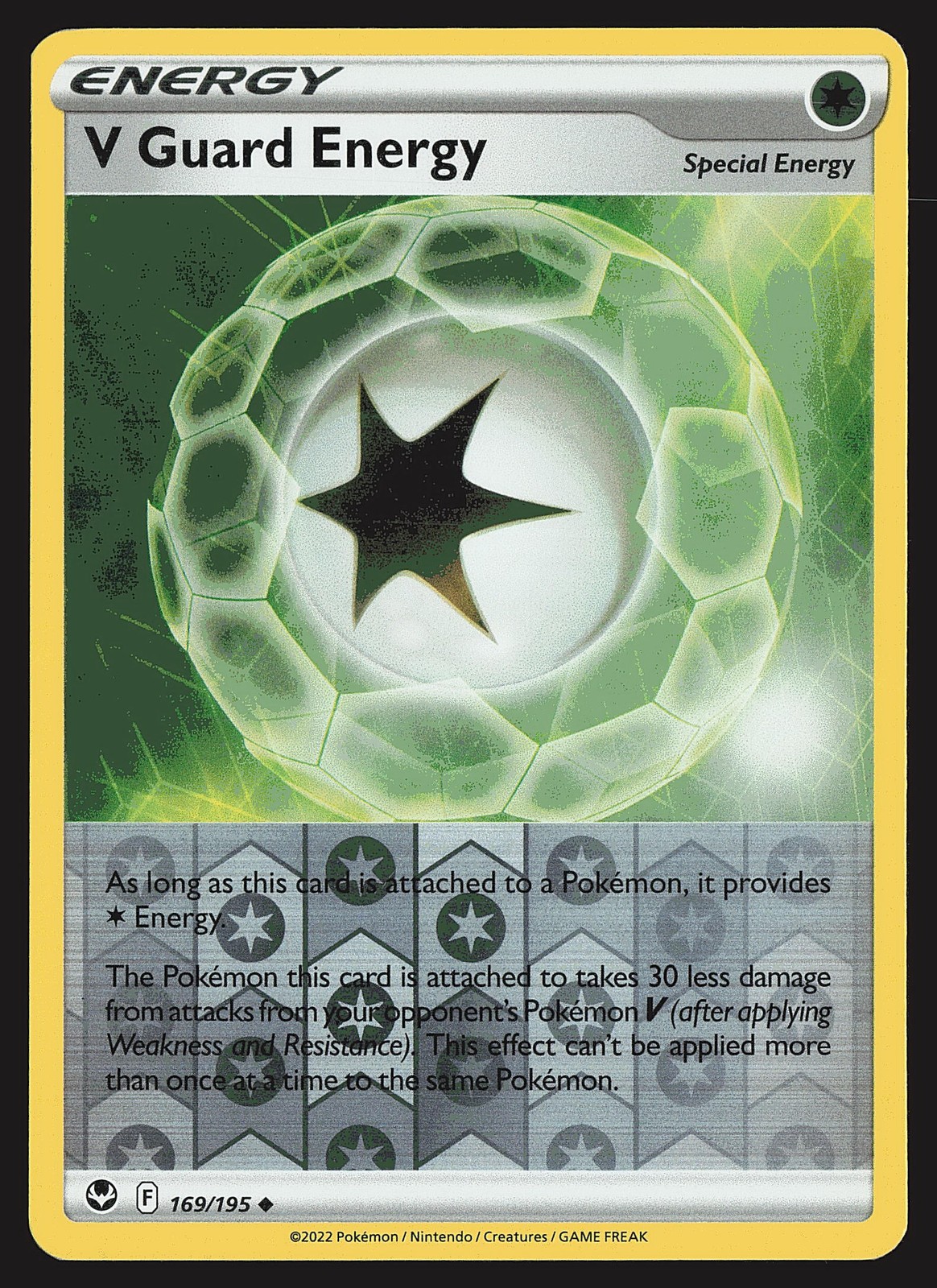 SWSH12: Silver Tempest V Guard Energy #169/195 Reverse Holo Pokemon Card