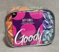 Goody Get Curls Heat-Free Hair Foam Rollers 36 Curlers 4 Sizes NEW