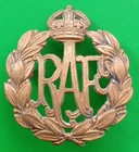 WW2 RAF Royal Air Force Military Brass Cap Badge.    EB6-3