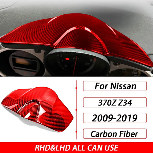 For Nissan 370Z Z34 2009-2020 Real Dry Carbon Fiber Dashboard Speedometer Car - Picture 12 of 12