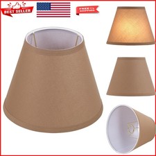 Portable Fabric Lamp Shade - Transitional Empire Shape in Sienna Brown, 5" x 9"