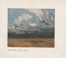 Gewitterwolken Savanne Deutsch-Ostafrika KUNSTDRUCK von 1920 Wilhelm Kuhnert