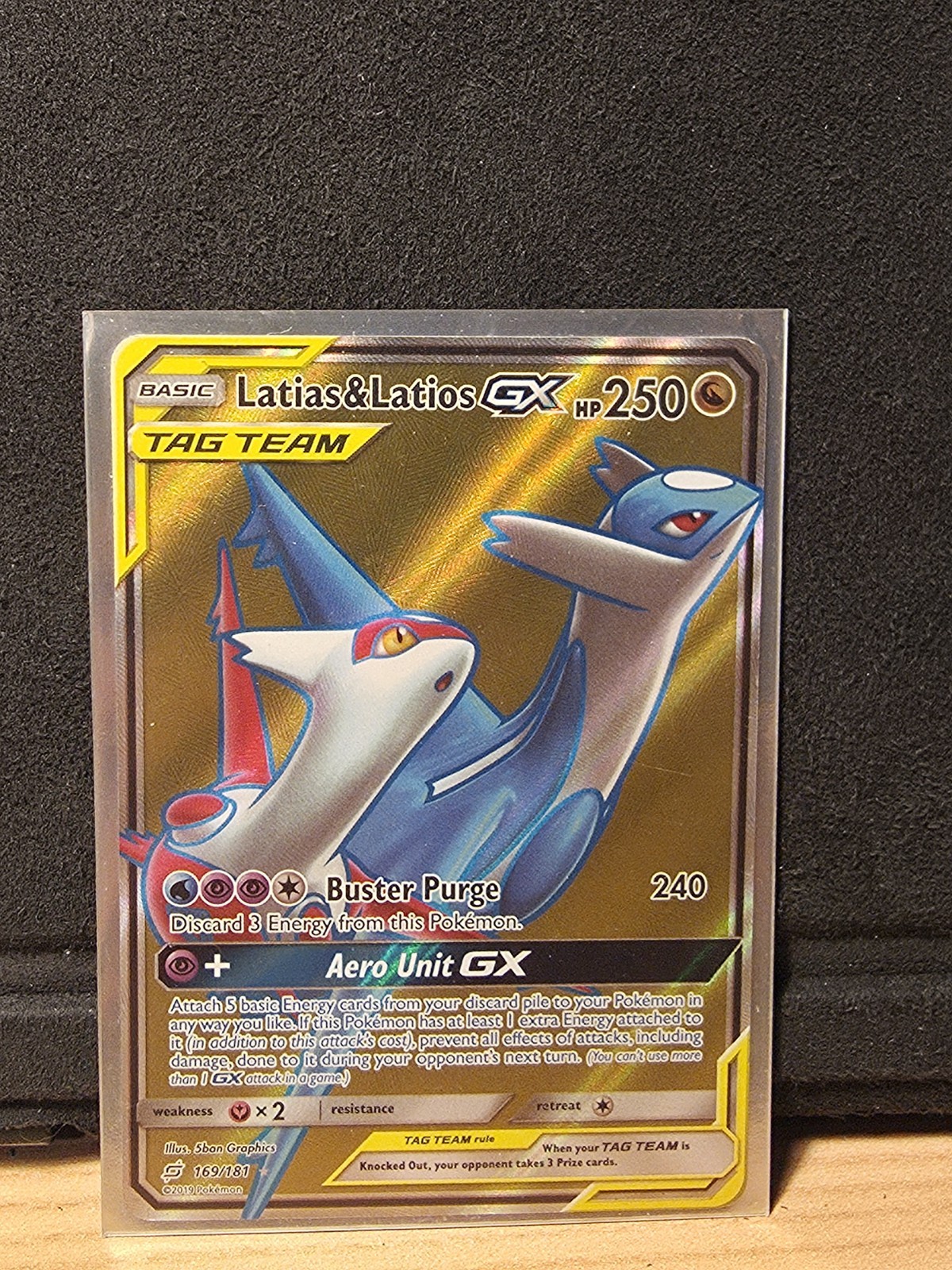 Pokémon Latias & Latios GX TAG TEAM Full Art Ultra Rare Holo 169/181 Team Up