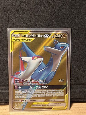 Pokémon Latias & Latios GX TAG TEAM Full Art Ultra Rare Holo 169/181 Team Up