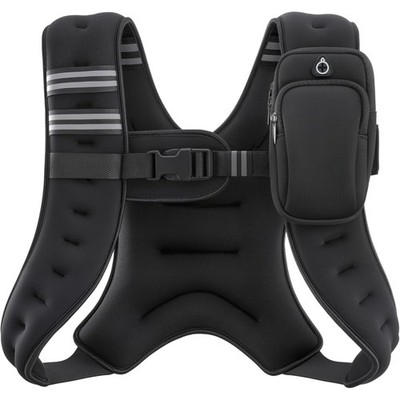 Versatile 8-30lb Weighted Vest with Reflective Detail for All Fitness Levels
