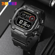 SKMEI  Digital Countdown Sports Watch for Men LED Display Waterproof Stopwatch
