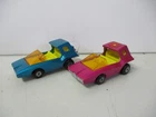 Matchbox Lesney Superfast 2X SF37 Soopa Coopa- blue & pink versions, loose