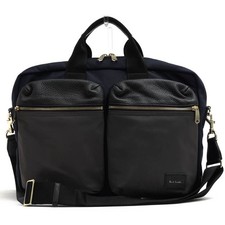 Paul Smith Business Bag PSN504 Nylon Color Block Some Cowhide 2-Way Shoulder